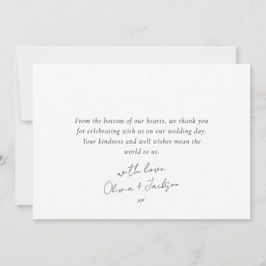 Best Day Ever Multi Foto Wedding Dankeskarte (Rückseite)