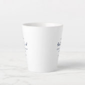 Best Day Ever Navy Blue Elegante Hochzeitsfeier Em Milchtasse (Vorderseite)