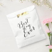 Best Day Ever Script Chic Calligrafy Name Wedding Geschenktütchen (Versiegelt)