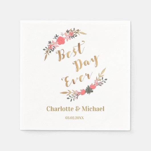 Best day ever! serviette (Vorderseite)