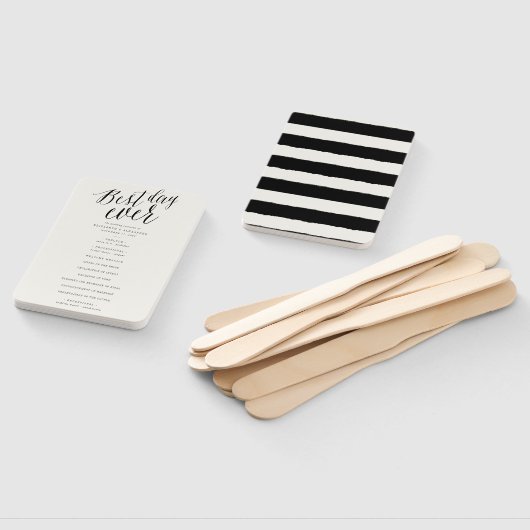 Best Day Ever Simple Script Chic Wedding Program Fächer (Non-assembled)