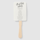 Best Day Ever Simple Script Chic Wedding Program Fächer (Vorderseite)