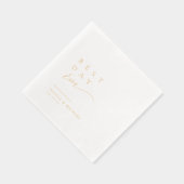 Best Day Ever Simply Typography Modern Wedding Servietten Mit Folie (Rechts)