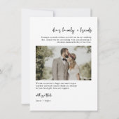 Best Day Ever Wedding Foto Danke Karte (Rückseite)