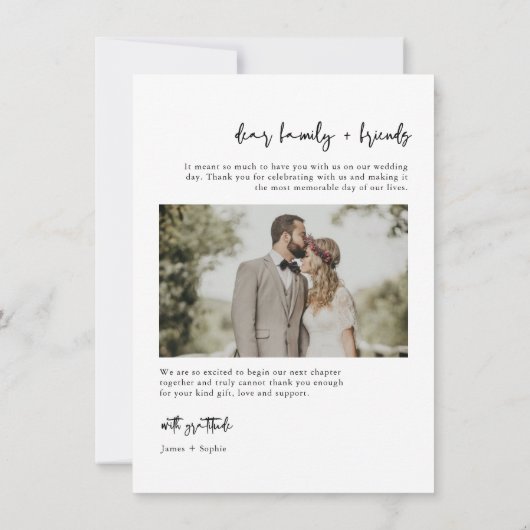 Best Day Ever Wedding Foto Danke Karte (Rückseite)