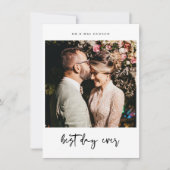 Best Day Ever Wedding Foto Danke Karte (Vorderseite)