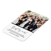 Best Day Ever Wedding Foto Danke Magnet (Linke Seite)