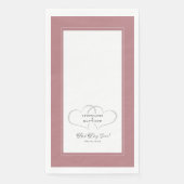 Best Day Ever Wedding Hearts Elegante Dusty Rose Serviette (Vorderseite)