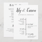 Best Day Ever Wedding Timeline Program Programm (Vorne/Hinten)