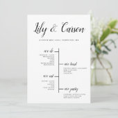 Best Day Ever Wedding Timeline Program Programm (Stehend Vorderseite)