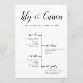 Best Day Ever Wedding Timeline Program Programm (Vorderseite)