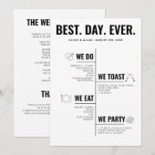 Best Day Ever Wedding Timeline Program Programm (Vorne/Hinten)