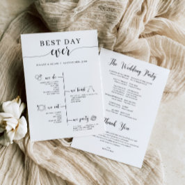 Best Day Ever Wedding Timeline Program Programm
