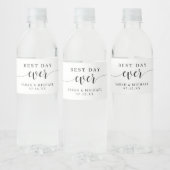 Best Day Ever Wedding Water Flasche Label Wasserflaschenetikett (Flaschen)