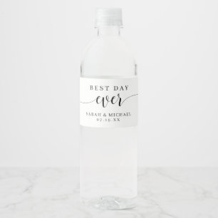 Best Day Ever Wedding Water Flasche Label Wasserflaschenetikett