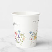 Best Day Ever Wildflower Floral Wedding Custom Pappbecher (Links)