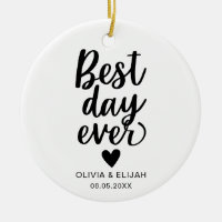 Best Day Ever with Heart Wedding
