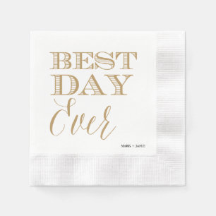 BEST DAY JE Cocktailserviette Serviette