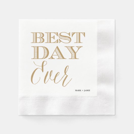 BEST DAY JE Cocktailserviette Serviette (Vorderseite)