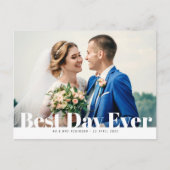 BEST DAY JE, fett Text Hochzeit danke Ihnen Karte (Vorderseite)