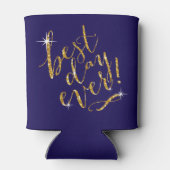 BEST DAY JE wählen Sie Hintergrundfarbe | Gold Dosenkühler (Rückseite)