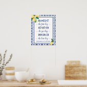 Best Day Wedding Date Yes Day Mediterranean Poster (Küche)