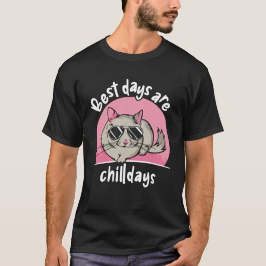 Best Days Are Chilldays Long Tail Chinchilla T-Shirt (Vorderseite)