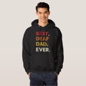 Best Deaf Dad Ever ASL Hand Sign Language Deaf Pri Hoodie (Vorne ganz)