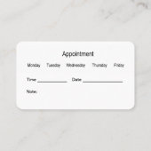 Best Dentin Termin Visitenkarten Visitenkarte (Rückseite)