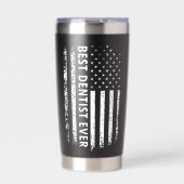 Best Dentist Ever Gift Funny Dentist Appreciation Thermobecher (Vorderseite)