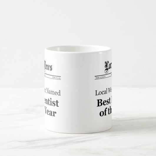 Best Dentist of The Year Newspaper Mug - Women Kaffeetasse (Mittel)