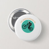 Best Design for Biker - Die Welt um mich Button (Vorne & Hinten)