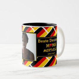 BEST DEUTSCHE MUM Beste Deutsche Mama FOTO Zweifarbige Tasse