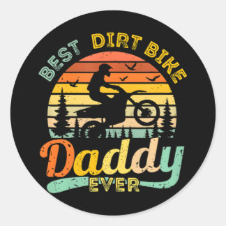 Best Dirt Bike Daddy Ever Motocross Dirtbike Runder Aufkleber