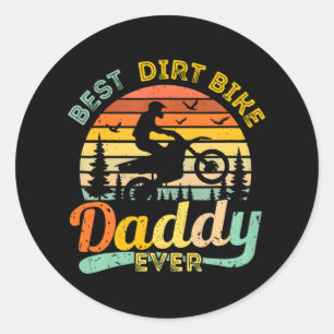 Best Dirt Bike Daddy Ever Motocross Dirtbike Runder Aufkleber