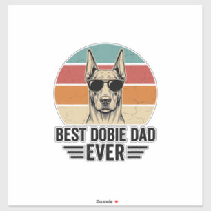Best Dobie Dad Ever Vintage Dobermann Shirt_1 Aufkleber