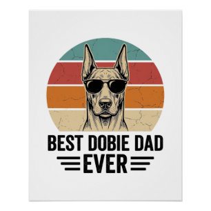 Best Dobie Dad Ever Vintage Dobermann Shirt_1 Poster