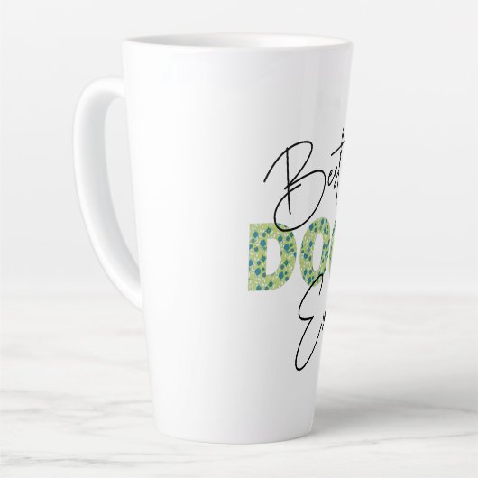 Best Doc Ever Script & Floral Block Letters Milchtasse (Linke Ecke)