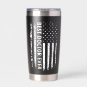 Best Doctor Ever Gift American Doctor Appreciation Thermobecher (Rückseite)
