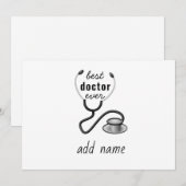 Best Doctor je Appreciation World's Bestes Doc Dankeskarte (Vorne/Hinten)