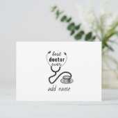 Best Doctor je Appreciation World's Bestes Doc Dankeskarte (Stehend Vorderseite)