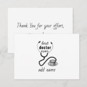 Best Doctor je Appreciation World's Bestes Doc Dankeskarte (Vorne/Hinten)