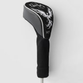 Best Doctor Phoenix Monogram, initial Black & Whit Golf Headcover (angewinkelt)