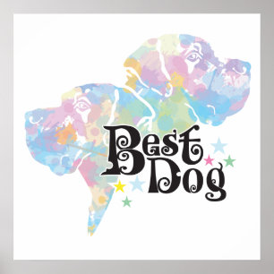 Best Dog "colored" Poster