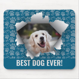 Best Dog Custom Pet Foto Paw Print Heft Muster Mousepad