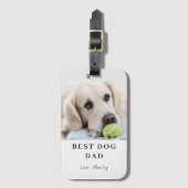 Best Dog Dad Custom Photo Personalized Gepäckanhänger (Vorderseite Vertikal)