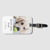 Best Dog Dad Custom Photo Personalized Gepäckanhänger (Vorderseite (Horizontal))
