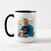 Best Dog Dad Ever 2 Custom Photo Modern Tasse (Links)