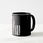Best Dog Dad Ever American Flag Tasse (VorderseiteRechts)