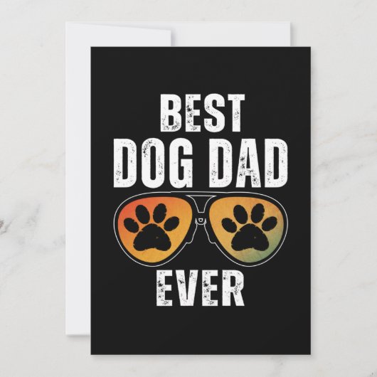 BEST DOG DAD EVER EINLADUNG (Vorderseite)